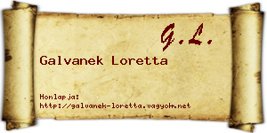 Galvanek Loretta névjegykártya